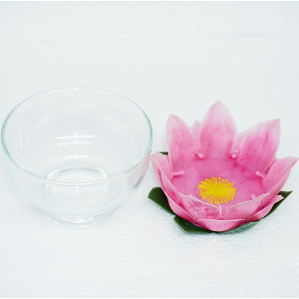Rare Styson Decorative Plastic Lotus Coasters and 8oz Dessert Dishes 1961 MCM X2 - Picture 4 of 7